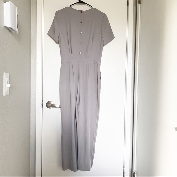 REISS Gray jumpsuit With button back and side pockets - Picture 7 of 12